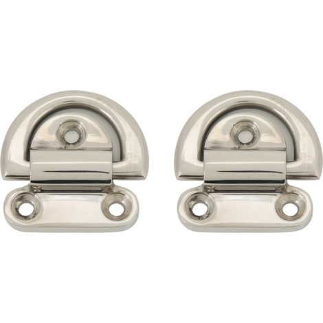 Klappbare Edelstahl-Decköse, robuster 60x58mm D-Ring zum Festmachen von Booten und Yachten, korrosionsbeständige Befestigung für den maritimen Bereich. (1/5)