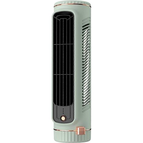 Ventilateur tour sans pales, refroidisseur d'air de bureau silencieux, vert-- (1/5)