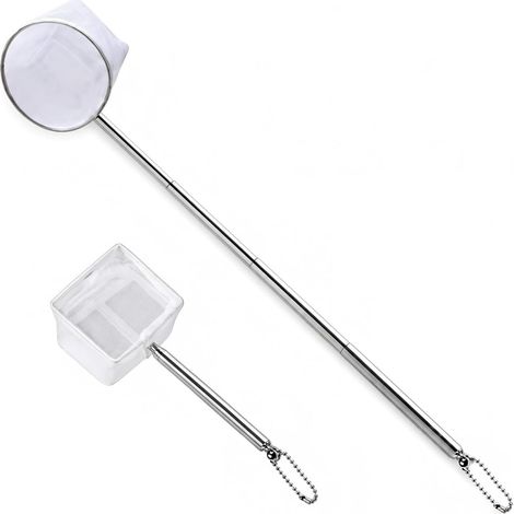 Épuisette Aquarium Lot de 2 Formes Carrée et Ronde 20-46 cm (1/5)