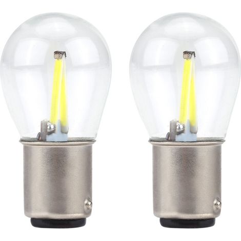 Ampoules LED COB blanches pour voiture - Clignotants stroboscopiques, feux de recul, stop - Paire (1/5)