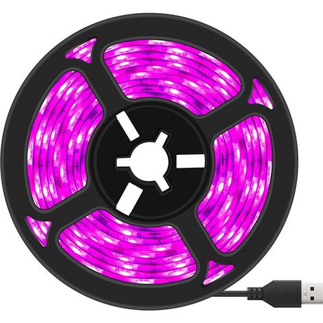 Bande LED de croissance pour plantes, étanche, pour semis, 1 mètre, idéale pour la culture hydroponique d'intérieur. (1/2)