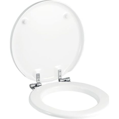 Geberit Preciosa WC siège 571180000 blanc , fixation par le haut, charnières en acier inoxydable, avec couvercle (1/5)
