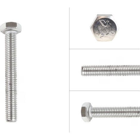 Boulon hexagonal inox M8 x 60 mm - 100 pièces