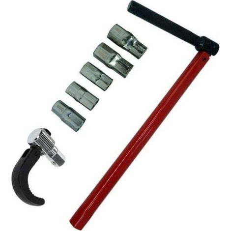 Clé Écrou Robinet - Mâchoire Ajustable Jusqu'à 32 mm - Embouts 8 à 17 mm - Pour Montage Démontage Robinets - 1 Pièce (1/4)