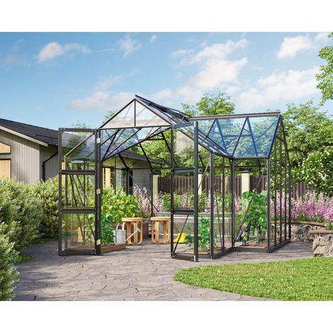 Vitavia Gewächshaus "Campus", schwarz, 3 mm ESG