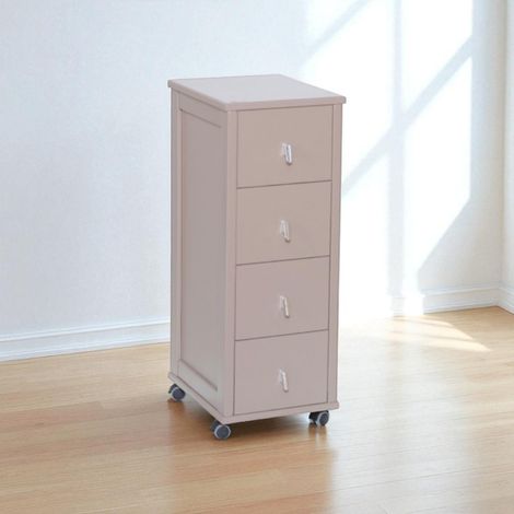 Carrello cassettiera POKERINO in legno a 4 cassetti TORTORA (1/3)