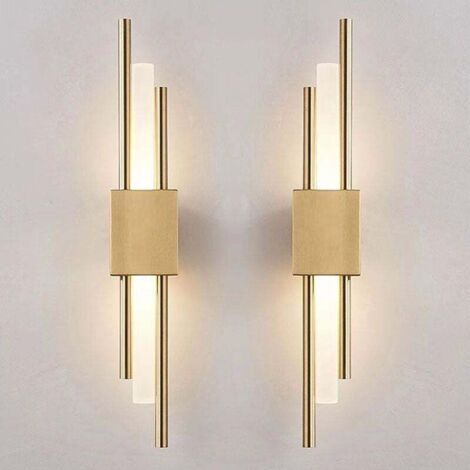 Applique Murale LED 2PCS – Luminaire Intérieur Design Blanc Chaud/Neutre/Froid (3000K-6000K) – Lampe de Chevet Longue – Veilleuse LED