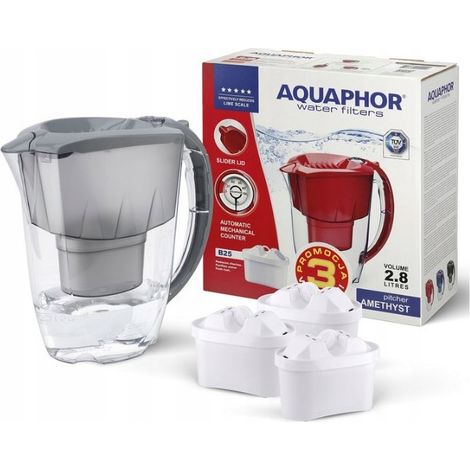 Grauer Filterkrug + 3 B25 Aquaphor-Kartuschen (1/3)