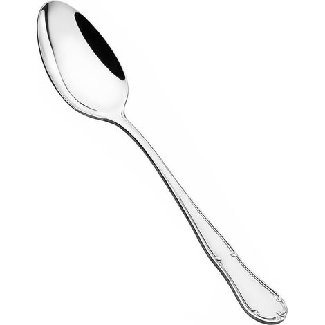 MONIX cuchara cafe regina 209007 , Pack de 12 cucharas de café modelo Regina, fabricadas en acero inoxidable de máxima calidad, diseñadas para ofrecer durabilidad, resistencia y un