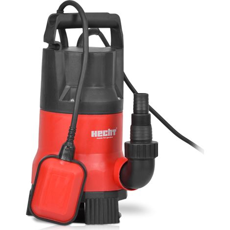 Hecht 3752 Pompe submersible pour eaux usées Pompe jardin 750W 12 500 l/h avec cable de 10m