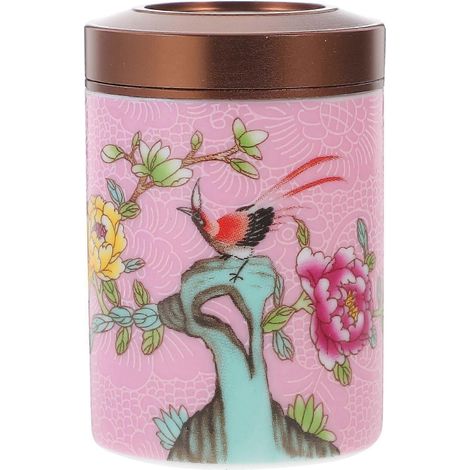 Boîte à thé en céramique peinte, contenant pour thé en vrac, pot à thé parfumé (1/5)