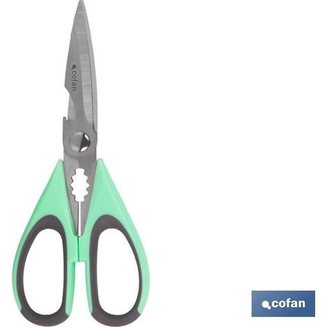 Tijeras Verdes De Acero INOX. Modelo Sena 22 cm