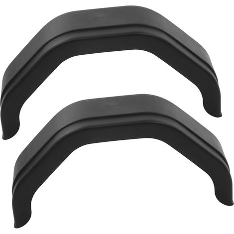 Garde-boue d'essieu haute résistance pour remorque, lot de 2, compatible roues 12 et 13 pouces, protection boue pour caravane, bateau, quad, garde-boue simple essieu robuste. (1/5)