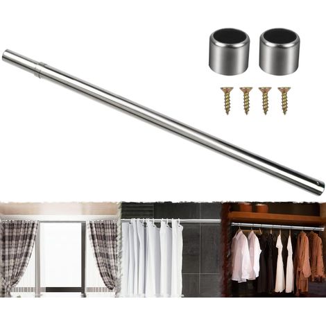 Barre Penderie Extensible Vetement 60kg Avec Vis - Tringle à Vêtements Télescopique 56 à 102cm - Réglable, Barre de Dressing, Suspension Penderie (1/5)