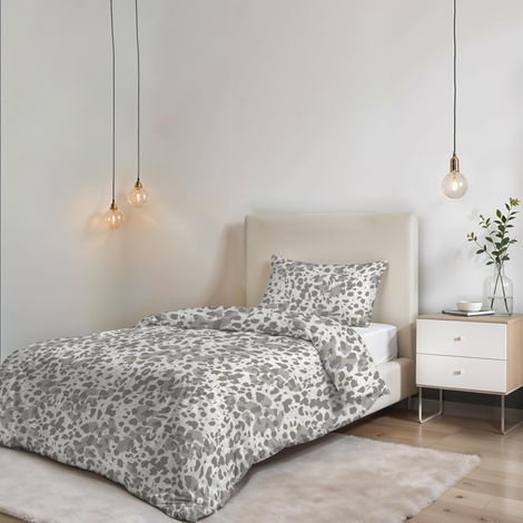 Parure de Housse de Couette sans Repassage Karma - Ensemble Housse de Couette - Lit 1 Place, Microfibre - Housse 150x200 cm + Rabat et 1 taie d'oreiller 50x80 cm - Roar (1/5)