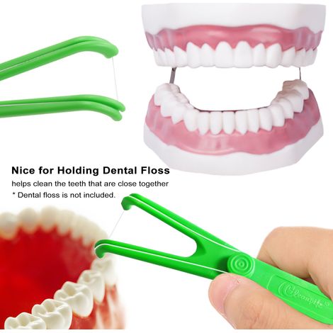 Porte-fil dentaire, aide à l'hygiène buccale, cure-dents pour le soin des dents, outils de nettoyage interdentaire, 1 pièce (1/5)