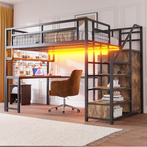 letto contenitore 140x200 con scrivania e armadio OKMYHOME (1/5)
