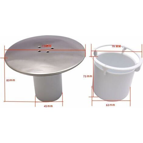 Bouchon de vidange de douche - 90 mm/115 mm - Trou de vidange de rechange facile à installer - Finition chromée - Débit rapide - Couvercle de vidange de douche (1/3)