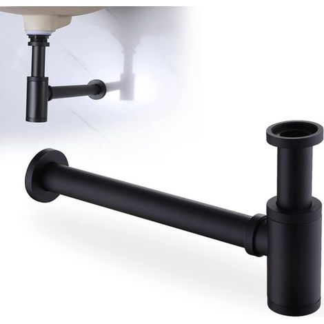 Bonde de vidange précise, bouchon de vidange rond en forme de P, bonde de lavabo à siphon, réglable en hauteur, bonde à joint coulissant, bonde de lavabo décorative (1/5)