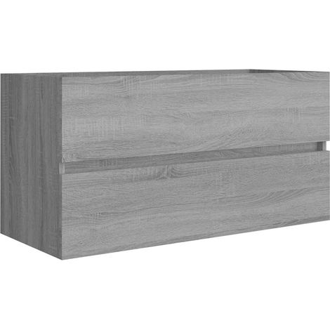 Maison Exclusive - Armoire d'évier Sonoma gris 90x38,5x45 cm Bois d'ingénierie (1/5)