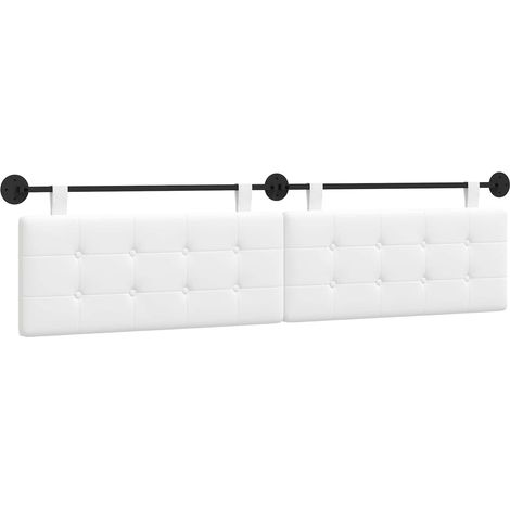 Maison Exclusive - Hängendes Kopfteil Weiß Stoff (1/5)