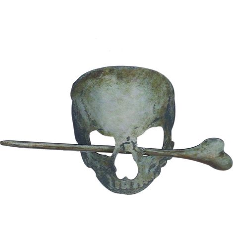 Halloween-Haarspange aus Eisen, klein und filigran, wiederverwendbar, realistische Haarspange für Partys, Bars, Zuhause und Totenköpfe (1/5)