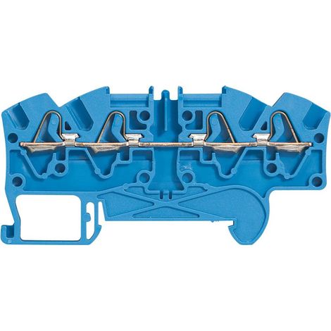 bloc viking 3 - 1 jonction - 2 entrées / 2 sorties - 4 mm2 - bleu - a ressort - p6 (1/2)