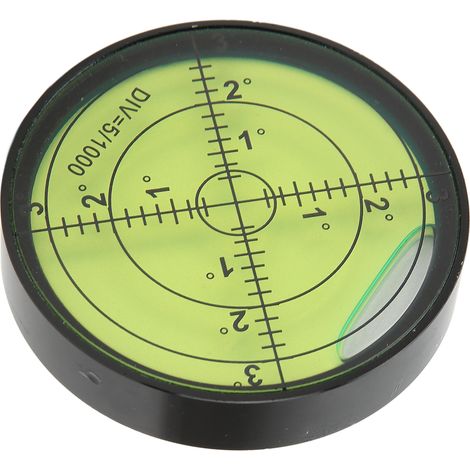 Hochpräzise runde Wasserwaage aus robustem, stoßfestem Metall (60 x 12 mm). (1/5)