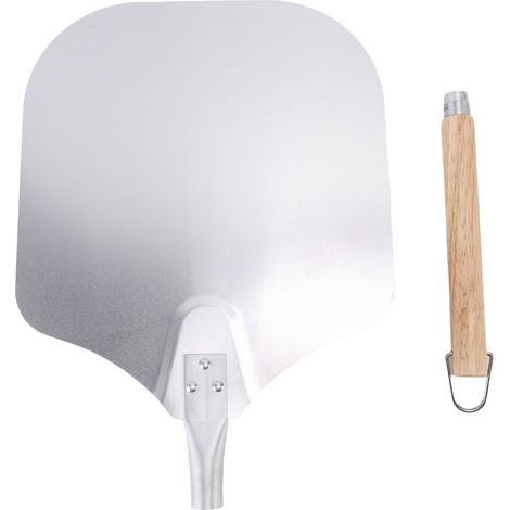 Pelle à Pizza en aluminium, manche en bois Long, spatule multifonctionnelle pour pain, gâteau, boulangerie à domicile (1/5)