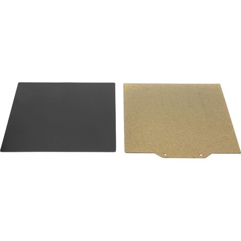 Plateau d'impression 3D en acier doré, 17,8 cm de long x 17,8 cm de large, facile à installer, pour réparation KP3S. Plaque de rechange en acier doré avec autocollant magnétique. (1/5)