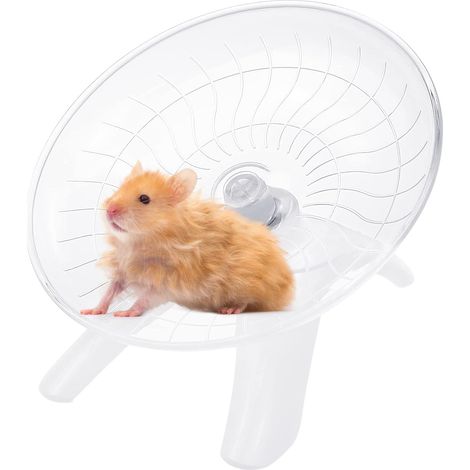 Soucoupe volante 7 pouces pour hamster, roue d’exercice silencieuse pour souris, gerbille et autres petits animaux