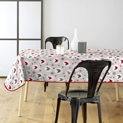 Nappe Rectangle 140 x 240 cm Suzette Naturel - PVC Imprime - Livraison gratuite (1/3)