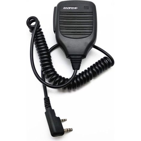 Micro Haut-Parleur 2 Broches Talkie Walkie Micro Portable Compatible avec Talkie Walkie Baofeng UV-5R BF-888S BF-88E RT24 RT22 RT27 Kenwood WOUXUN TYT HYT (1 Pcs) (1/5)