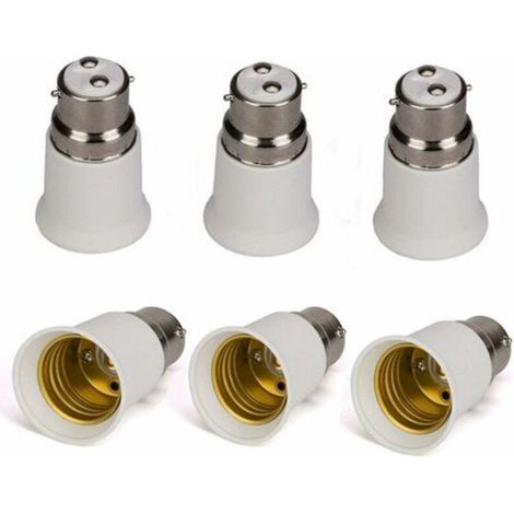 Set de 6 douilles B22 à E27 - kit d'accessoires pour douille d'ampoule LED (1/4)