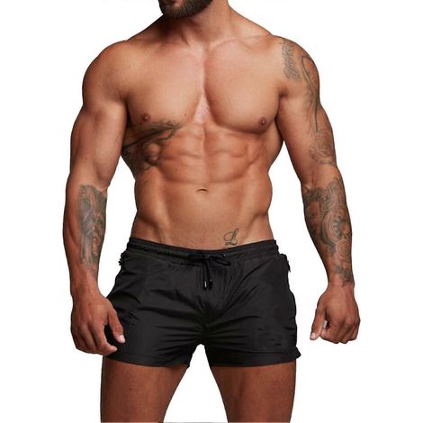 Short de sport homme gym, respirant et évacuant la transpiration, séchage rapide, idéal course, musculation et plage, avec poches latérales, confortable et léger. (1/5)