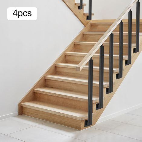Treppengeländerpfosten zur Frontmontage, für den Innen- und Außenbereich, um 270° verstellbare Metallgeländerpfosten, Treppengeländer mit Schraubenset für Terrasse, Balkon und Veranda