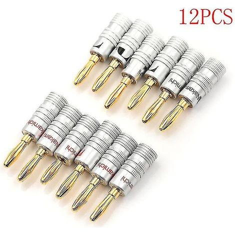 12 connecteurs adaptateurs de fiche banane pour haut-parleur Golden Nakamichi (1/5)