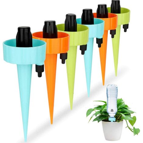 Système d'arrosage automatique réglable avec vanne de régulation de débit lent (lot de 6)