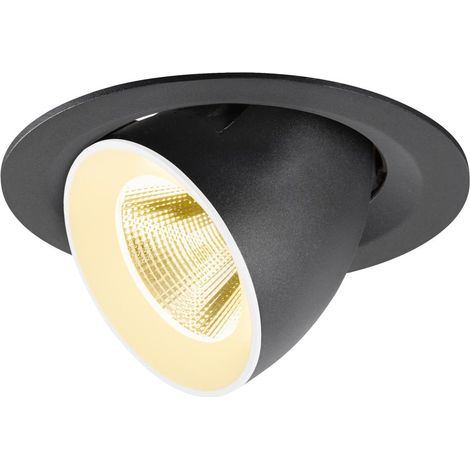 Spot encastré NUMINOS® GIMBLE M intérieur 3000 K 20° noir / blanc - SLV - 1009560