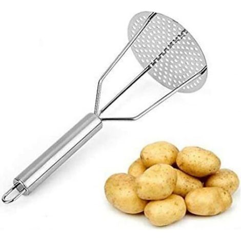Presse-purée manuel en acier inoxydable, écraseur pour pommes de terre et légumes, robuste (1/5)