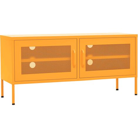 TV Cabinet Mustard Yellow 105x35x50 cm Steel vidaXL