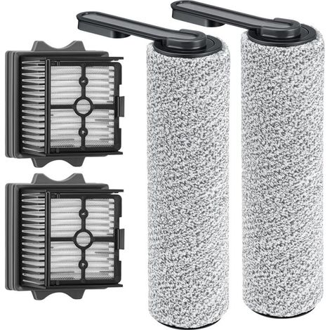 Lot de 2 brosses rouleau + 2 filtres HEPA pour Tineco Floor One S5 – Nettoyage liquides et poussières fines (1/5)
