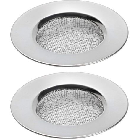 Set mit 2 Abflusssieben für die Dusche, Haarfänger mit Stöpselloch, Badewanne oder Küchenspüle, Abflussfilter aus Edelstahl. 3 Zoll Durchmesser 7,6 cm
