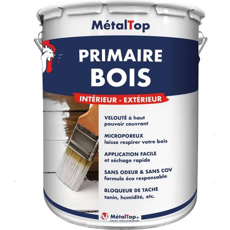 Primaire Bois - Noir signalisation - RAL 9017 - 5 L - Métaltop