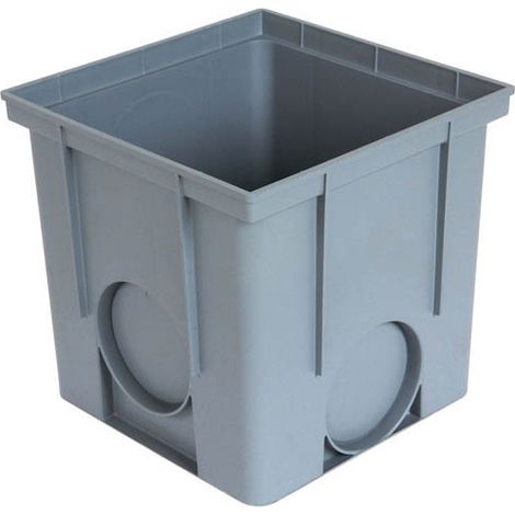 Nicoll – Regard Ø100 pied de chute eaux pluviales 25x25x25 – Corps monobloc en polypropylène – Emboîtures femelles operculées – Grille PVC classe A15