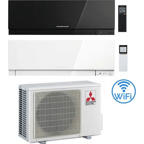 Mitsubishi Kirigamine Zen Wifi Klimaanlage Schwarz und Weiß Dual Split Inverter 7000 + 12000 BTU mit E.U. MXZ-2F42VF4 Klasse A+++ /A++ NEU