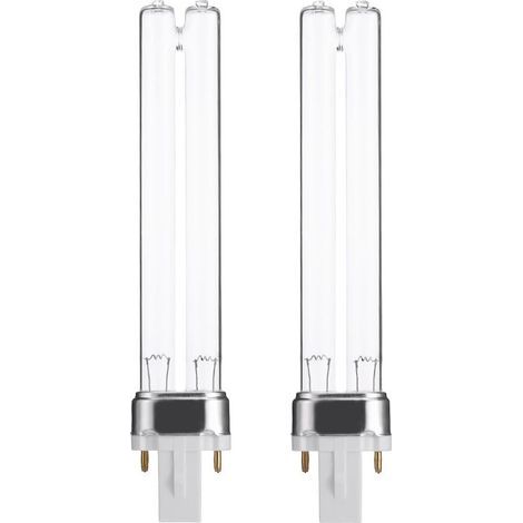 – Lot de 2 ampoules UV G23 9W – Purificateur germicide pour aquarium – Remplacement efficace – Stérilisation de l'eau (1/5)