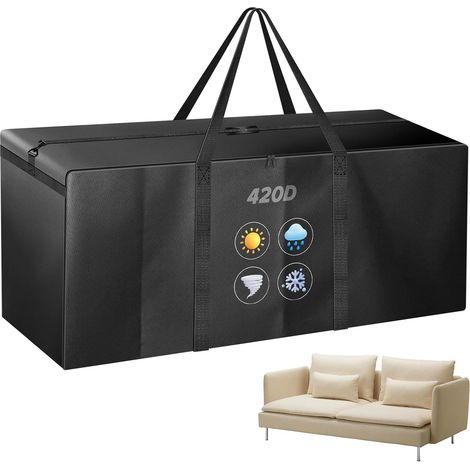 Sac de Rangement pour Coussin de Jardin 670L, Imperméable Oxford 420D, 173x51x76cm Anti-UV Robuste Housse de Rangement Coussin pour Sapin de Noel, Coussins (1/5)