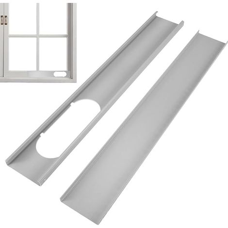 Kit de fenêtre de climatisation portable réglable universel pour climatiseur - Joint de fenêtre AC Vent - Joint de fenêtre pour climatiseur - Tuyau d'échappement pour coulisser verticalement (1/5)