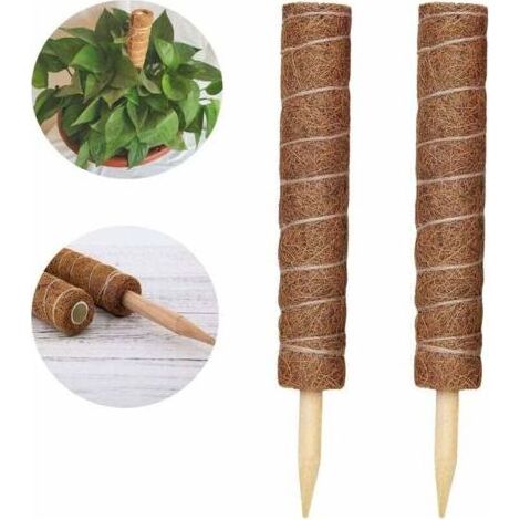 2 Pièces Tuteur Plante,Tuteur Coco, Poteau De Coco, Bâton De Coco pour La Maison Jardin Plante Grimpantes Extension De Support De Plante (1/4)